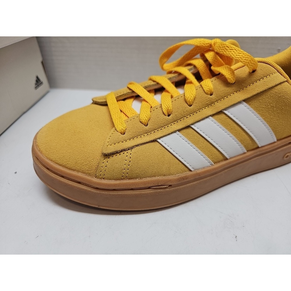 Adidas Grand Court Alpha Yellow Suede Sneaker with Gum Sole Size 11 - Picture 8 of 14